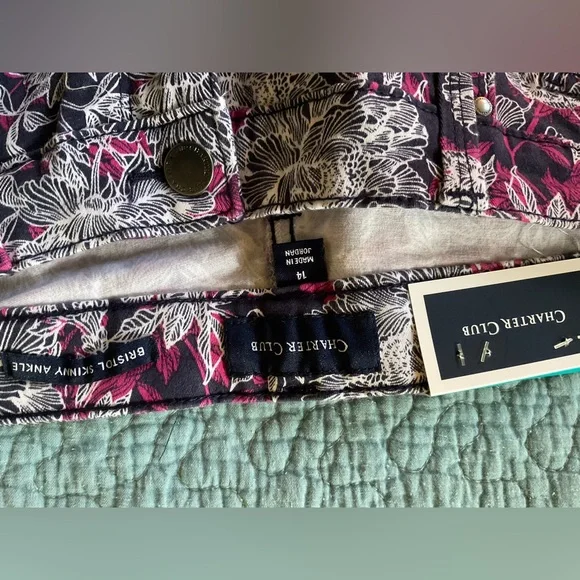 Tummy control pants, slimming pants, floral pants - Picture 4 of 10